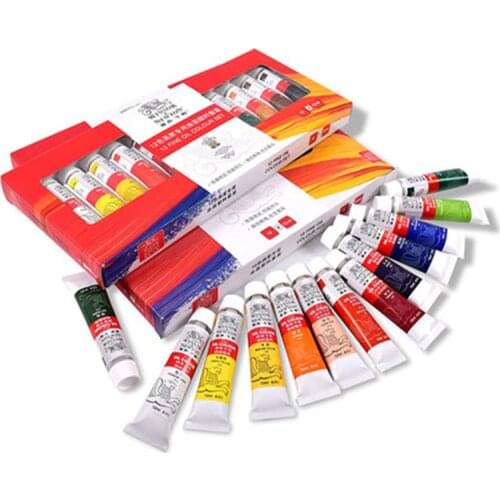 WINSOR&NEWTON 12/18/24 Colors Professional Oil Paint Pigment Set 12ml Tube For Artist Oil Painting Drawing Supplies High Quality