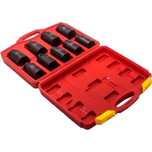 9pcs Deep Impact Metric Axle Hub Nut Socket Sets 1/2" Drive 29mm 30mm-36mm 38mm