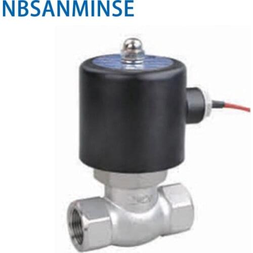 NBSANMINSE US-15 SS Steam valve Two Way Two position solenoid valve Pilot Operated Stainless Steel SS304 for steam oil water