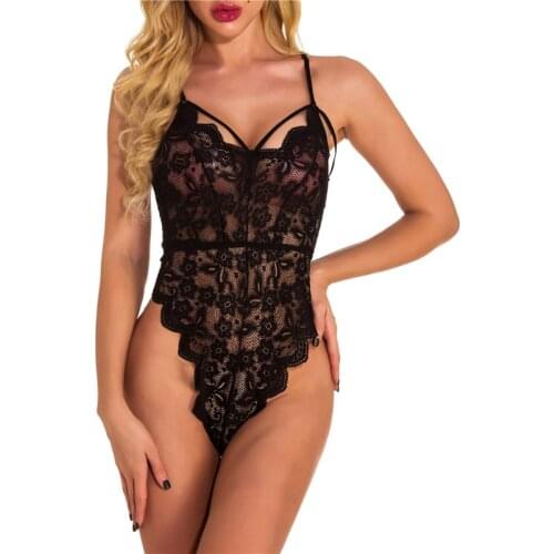 NEW Women Sexy lingerie Mesh Lace Sheer Bodysuit Sissy body sexy hot erotic Underwear Ladies Transparent Body suit Nightwear