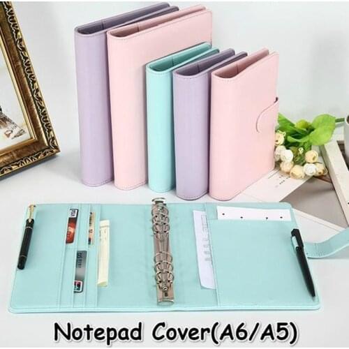 New Vintage Refillable Notebook File Folder Notepad Cover Leather Ring Binder Office Supplies