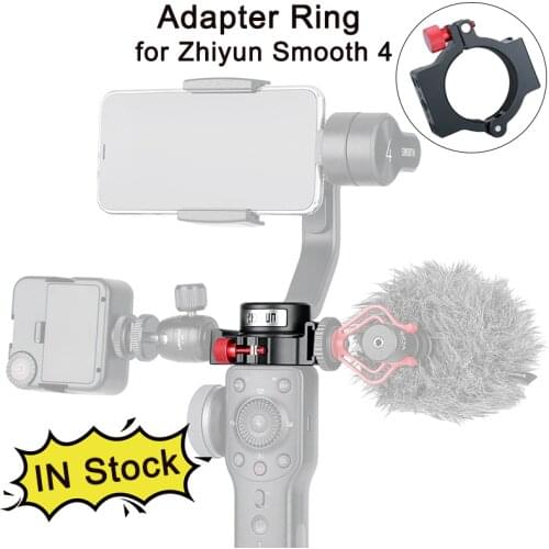 Zhiyun Smooth 4 Accessories Adapter Ring with Cold Shoe for Gimbal Mounting Microphone/LED Light/Monitor Filmmaker Vlog