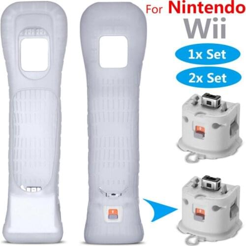 For Nintendo Wii Motion Plus Remote Controller Motion Enhancer Handle Intensifie Handle Accelerator Gaming With Silicone Sleeve