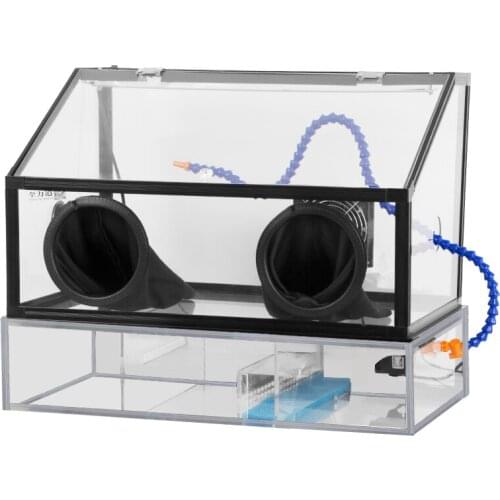 Dustproof box grinder Shixin electric grinding table grinder jade, wax, writing and playing carving transparent acrylic cover