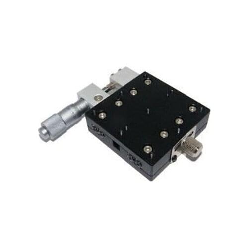 X-axis60X60mm left Adjustable Manual Linear Stage Cross Roller Bearing Precision