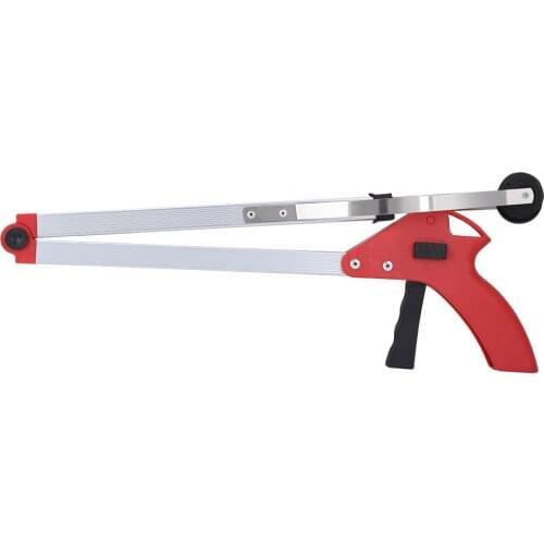 Garbage Picker Folding Trash Grabber Leaves Waste Pick Up Aluminum Alloy Folding Garden Dead Leaf Clip Garbage Pliers Tool