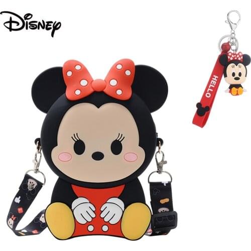 Disney Mickey Messenger Bag Toys for Girls Cute Cartoon Baby Winnie Pooh Doll Accessories Children Go Out Bag Baby Dolls 2021