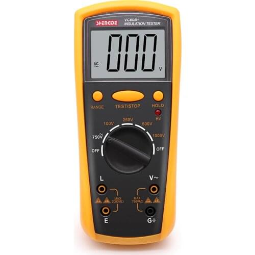 Insulation resistance tester VC60B+ digital megohmmeter insulation tester insulation shaker is better than BM500
