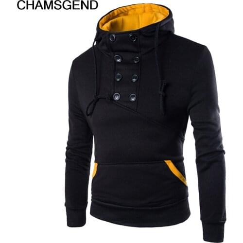 CHAMSGEND Hoodies Fashion Men Hoodies Sweatshirts Autumn Solid Long Sleeve Hoodies Sweatershirt Tops Plus Size poleron hombre AU