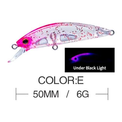 1pcs Sinking Minnow Fishing Lures 50mm 6g Jerkbait Bass Pike Carkbait Wobblers Pesca Swimbait Professional Hard Luminous Bait