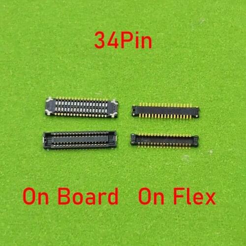 2pcs Lcd Display FPC Connector For Samsung Galaxy J7 J5 Prime G610 G6100 ON5 ON7 2016 G5700 G570 Screen Plug On Board Flex 34pin