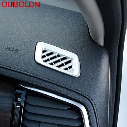 2PCS For HONDA URV UR-V 2017 ABS CHROME DASHBOARD AIR VENT TRIM COVER BEZEL GARNISH FRONT INSERT OUTLET