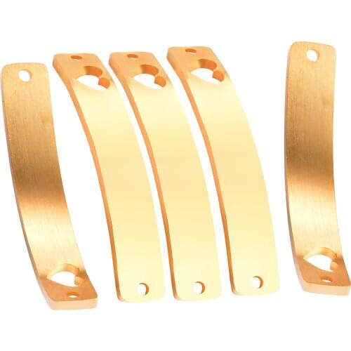 5pcs Stainless Steel Blank Dog Tags Pendant Men Women Bracelet Necklace Jewelry Makings