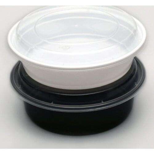 50pcs Round Plastic Food Containers Meal Prep Containers Reusable Free Airtight Lids Microwavable Freezer Stackable Salad Bowls