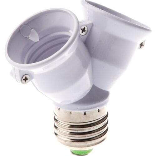 E27 1 to 2 E27 LED Light Lamp Bulb Adapter Converter Split Splitter Base Socket
