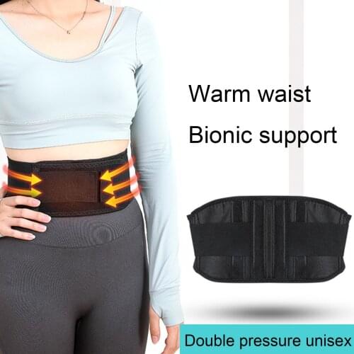 Waist Brace Slimming Shapewear Massager Belt Abdominal Belt Men Support Lightweight Black Breathable Flexible Heating Belts