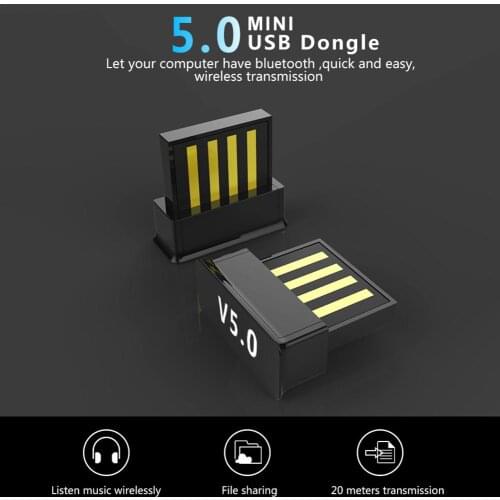 Bluetooth Adapter Mini Bluetooth 5.0 Receiver Bluetooth Dongles Support Winows Linux Vista ForMac OS For Laptop Tablet Computer