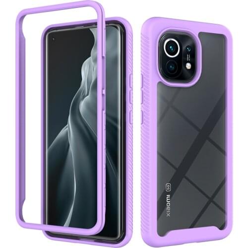 Mi11 5G Crystal Case Hybrid 360 Protective Bumper Armor Back Panel for Xiaomi Mi 11 Case Xiaomi11 Phone Cover Funda Shockproof