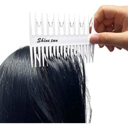 Black Blue Purple White Professional Barber Tool Double-Sided 1Pc Wide Tooth Zone Dyeing Comb Fish Bone Hair Brush Salon Styling