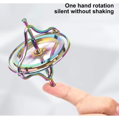 Children Finger Gyroscope Toy Color Fingertip Gyro Zinc Alloy Pressure Relief Toy Game Time Anti-gravity Finger Gyro Spinner Toy
