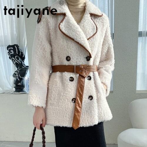 For Coats Winter Women Real Fur Coat Woman 100% Wool Jackets Womens Sheep Fur Jacket Korean Style Mujer Parkas TN1390