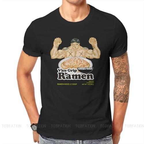 Vice Grip Ramen Casual TShirt Grappler Baki Hanma Yujiro Dou Manga Style Streetwear T Shirt Male Short Sleeve Special Gift