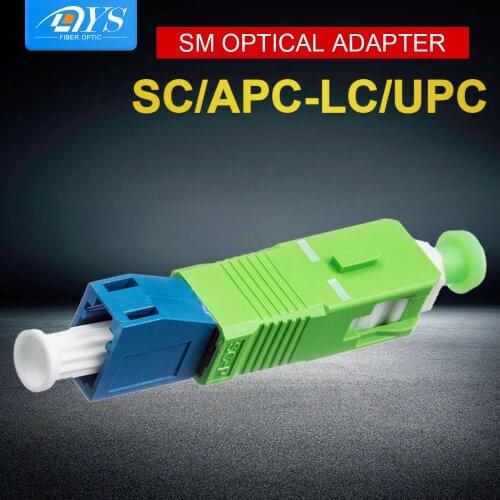 5pcs 5pcs LC-SC hybrid adapter female to male VFL use SM MM APC singlemode fiber optic connector ftth coupler