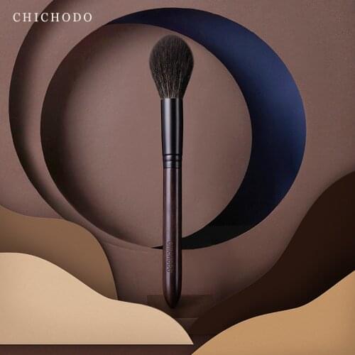 CHICHODO Makeup Brush-Ink Painting Series Top Animal Hair Make Up Brushes-Goat Hair Highlighter Brush-cosmetic tool-facial-J302