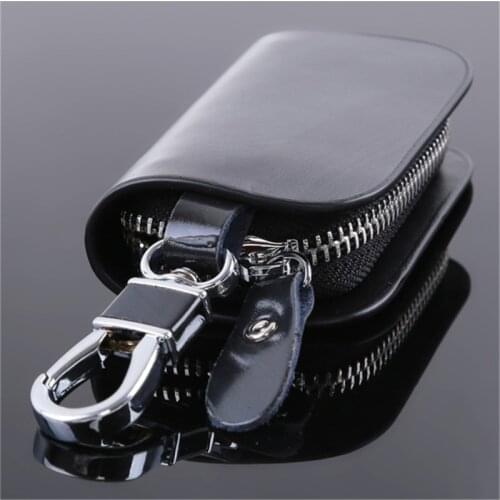 PU Leather Keychain Men Women Key Holder Organizer Pouch Cover Male Car Key Wallet Housekeeper Key Case Mini Card Bag