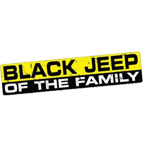 Creative Family Black Jeep Sticker PVC Personality Car Motorcycle Decoration Accessories Fashion Waterproof Sunscreen Decal