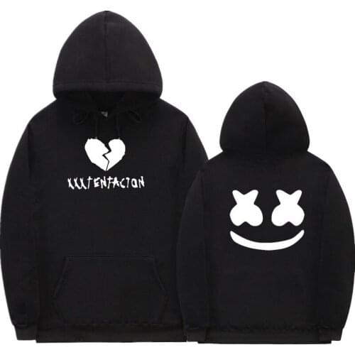 Mens Women Sweatshirt Trendy rappers Tentacion HoodiePullover Tops Letter Print Long Sleeve Hip Hop Streetwear Clothing