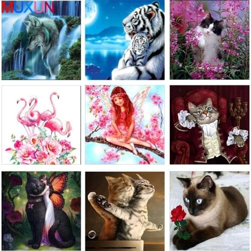5D Diy Diamond Painting Cross Stitch Kit Diamond Embroidery Flower Animal Picture Wall Sticker Mosaic Painting Home Decor Rp086