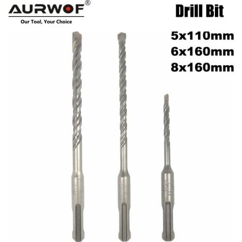 LA VIE 5mm 6mm 8mm SDS Drill Set 110mm 160mm Electric Hammer Masonry Bit S4 Flat Tip Concrete Brick Wall Power Tool DB01002