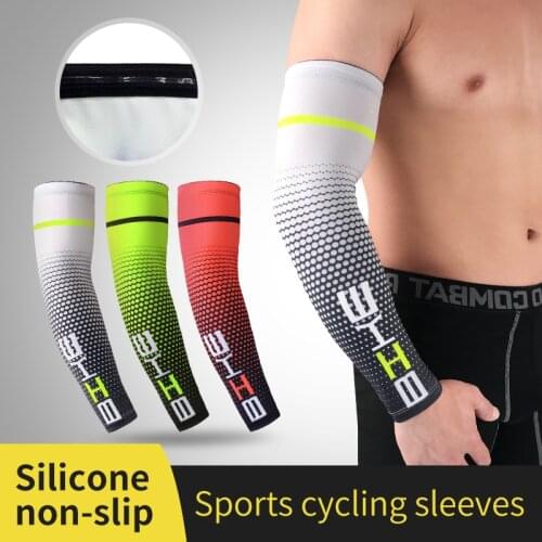 Outdoor Sports Cycling Arm Sleeve Bicycle UV Sun Protection Cuff Cover Thin Breathable Bike Sunscreen Ice Silk Arm Guard