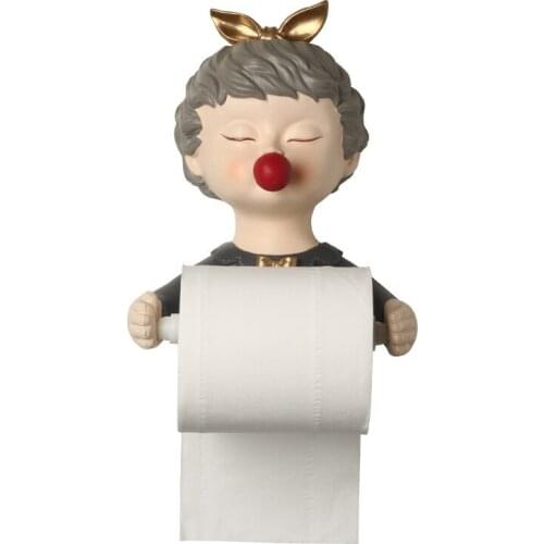 Nordic Home Decor Tissue Box Holder Napkin Holder Towel Rack Bubble Girl Character Model Decoration Bathroom Decor Accessories