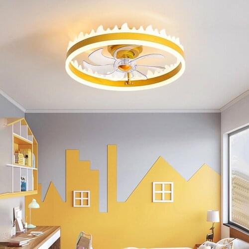Nordic bedroom decor led lights for room ceiling fan light lamp restaurant dining room ceiling fans with lights remote control