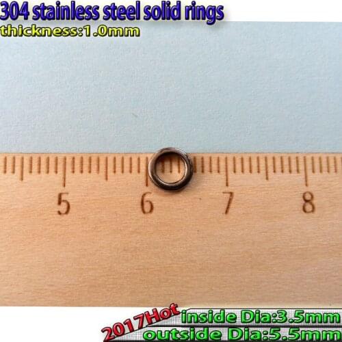 2019new fishing solid ring 100pcs/lot size 1.0mm3.5mm5.5mm the good 304 stainless steel