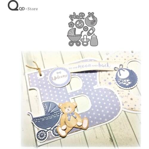2021 New Stroller Cradle Cutting Dies New Dies Scrapbooking Mold Cut Childrens Handmade Tools DIY Craft Decoration Metal Dies