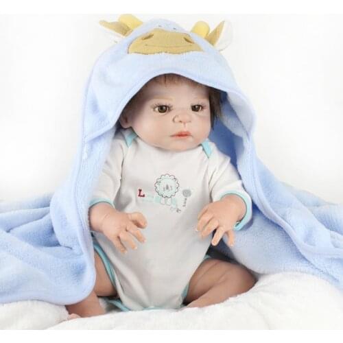 NPKDOLL Boneca reborn boy Doll Reborn For Girls Reborn Baby Doll Realistic 22 Inch Vinyl Full Silicone Dolls Toys reborn toddler