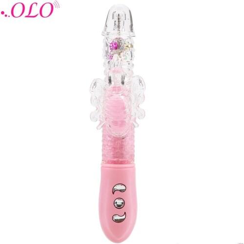 OLO 7 Frequencies Built-in Ball Rotation G spot Dildo Vibrator Rabbit Vibrator Female Masturbation Sex Toys For Women