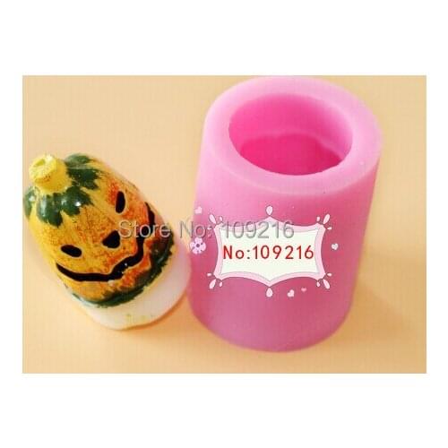 Wholesale!!!1pcs 3D 3.5*5.5CM Crack Mouth Pumpkin (LZ0130) Silicone Handmade Mold Crafts DIY Mold