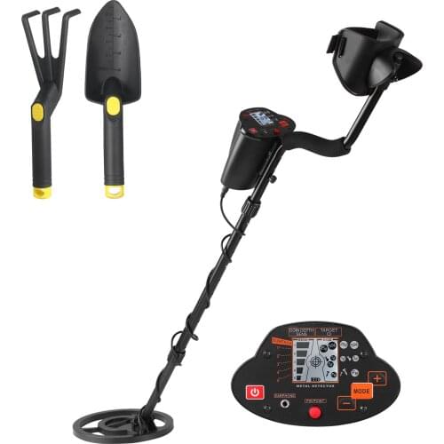 Metal Detector Underground Metal Finder Gold Detector Treasure Hunter Gold Seeker with LCD Display with Headphone & Metal Shovel