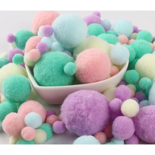 8/10/15/20/25/30mm DIY Pompom Children Craft Supplies Wholesale Pompones Childrens Day Gift Manualidades Pom Poms Ball Furball