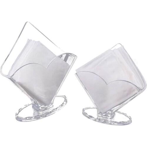 Clear Acrylic Napkin Holder Paper Serviette Dispenser Decorative Tissue Rack Box for Home Bar Hotel Dining Table Kitchen Counter