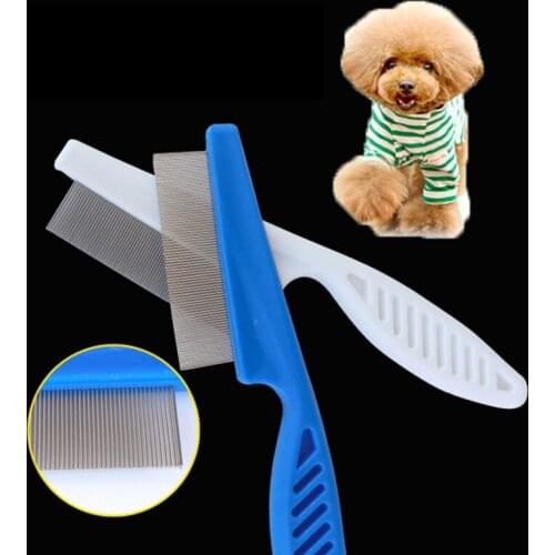 18cm Long Pet Dog Cat Flea Comb for Pet Hair Grooming Comb Stainless Steel Comfort Flea Comb Grooming