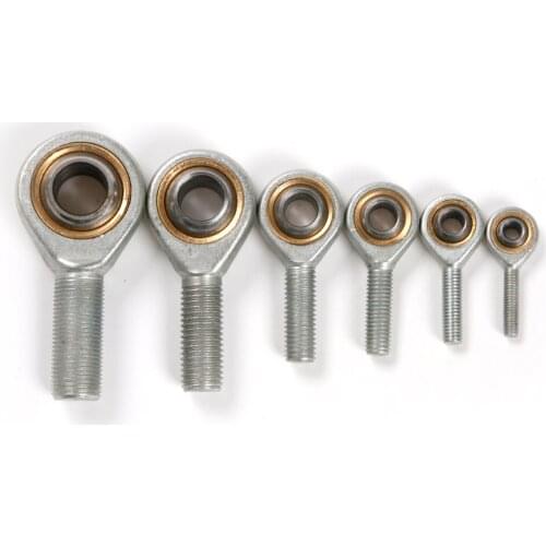 6Pcs/Set Professional Ball Bearing Widely used in Hydraulic Cylinder Bearing Steel Rod End Joint M6-M18 Oscillating Bearings