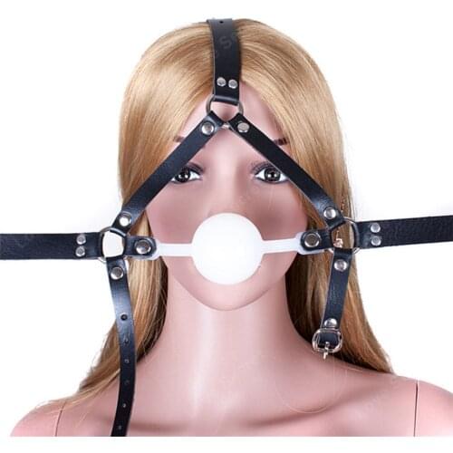 48mm Silicone Ball Gag Adult Sex Restraints S&M Open Mouth Gag Adult Game Bondage Slave Game Erotic Sex Products Fetish Sex Toys