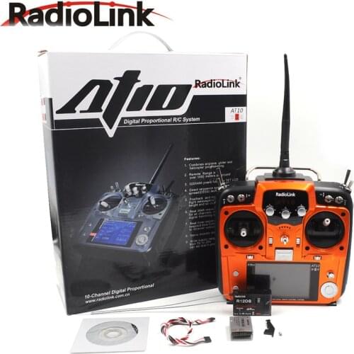 RadioLink AT10 II 2.4G 10CH Remote Control System Transmitter R12D Receiver Send The Voltage Feedback Module