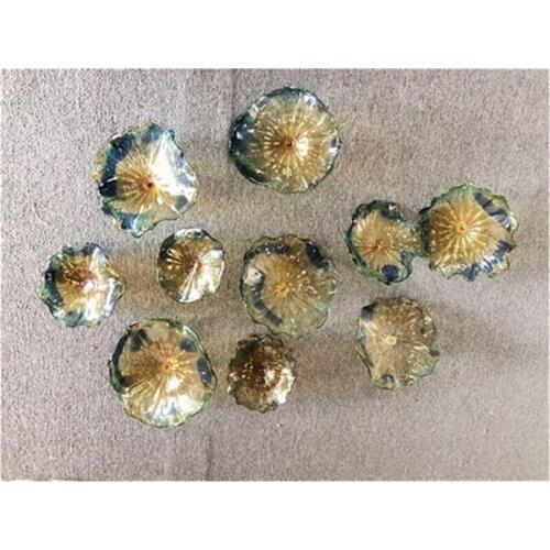 Antique Style Hand Blown Glass Plates Wall Art Holiday Glass Modern Wall Light