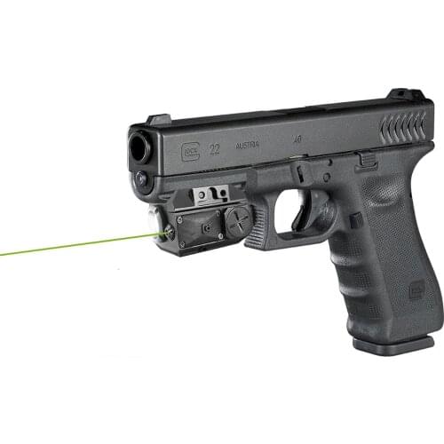 LASERSPEED Weapon Gun Glock Light LED Flashlight And Rail Mounted Green Laser Combo For Pistols Glock g17 18c 19 22 23 25